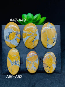 Maligano Jasper Cabochon • Code #A47- A52 • AAA Quality • Natural Maligano Jasper Cabs