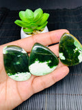 Chrome Chalcedony Cabochon • Code A39- A41 • AAA Quality • Natural Chrome Chalcedony Cabs • Chalcedony pendant