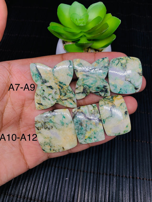 Mariposite Cabochon •  Code A7- A12 • AAA Quality •  Natural Mariposite  Cabs • Mariposite Pendant