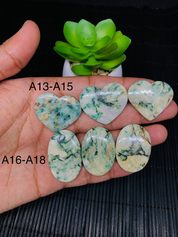 Mariposite Cabochon •  Code A13-  A18 • AAA Quality •  Natural Mariposite  Cabs • Mariposite Pendant