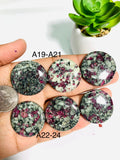 Eudialyte Cabochon • Code A19- A24 • AAA Quality • Natural Eudialyte Cabs • Eudialyte pendant