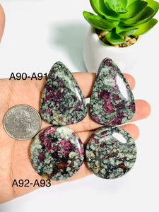 Eudialyte Cabochon • Code A90- A93 • AAA Quality • Natural Eudialyte Cabs • Eudialyte pendant