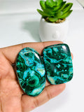 Malachite Cabochon • Code A19- A20 • Azurite Cabochon • Chrysocolla Cabochon • Natural Big Size Malachite Azurite Chrysocolla Cabs