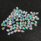 5 Pcs Ethiopian Opal 6X4MM Pear size Cabs - AAA Quality, Opal Cabochon - Ethiopian Opal Pear Cabochon