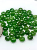 Chrome Diopside Cabochon • 6 mm Size • Pack of 2 Piece • AAA Quality • Natural Chrome Diopside Cabs • Diopside Stone •