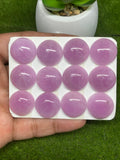 Kunzite Round Cabochon 18 mm Size  A+ Quality - Pack of 1 Piece - Natural Kunzite Cabochon -  Origin Brazil