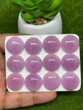 Kunzite Round Cabochon 18 mm Size  A+ Quality - Pack of 1 Piece - Natural Kunzite Cabochon -  Origin Brazil