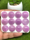 Kunzite Round Cabochon 18 mm Size AA Quality( Top Quality) - Pack of 1 Piece - Natural Kunzite Cabochon - Origin Brazil
