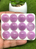 Kunzite Round Cabochon 18 mm Size  AA Quality( Top Quality) - Pack of 1 Piece - Natural Kunzite Cabochon -  Origin Brazil