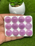 Kunzite Round Cabochon 18 mm Size AA Quality( Top Quality) - Pack of 1 Piece - Natural Kunzite Cabochon - Origin Brazil