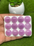 Kunzite Round Cabochon 18 mm Size  AA Quality( Top Quality) - Pack of 1 Piece - Natural Kunzite Cabochon -  Origin Brazil