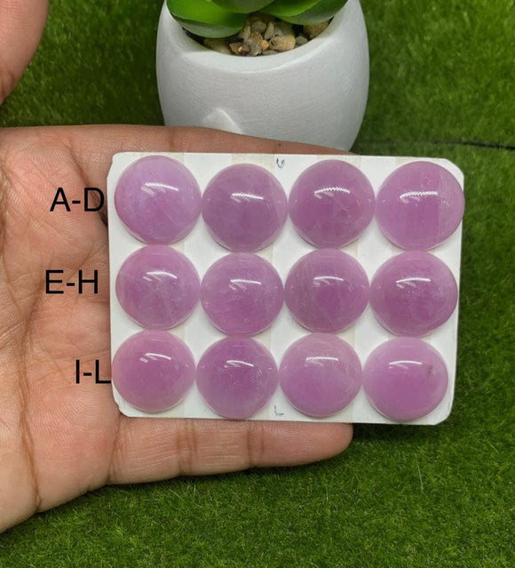 Kunzite Round Cabochon 18 mm Size  A+ Quality - Pack of 1 Piece - Natural Kunzite Cabochon -  Origin Brazil