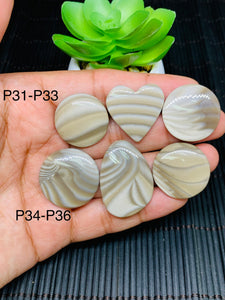 Polish Flite Cabochon • Code P31- P36 • AAA Quality • Natural Polish Flite Cabs • Polish Flite Pendant