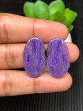 Charoite Cabochon • Code C25- C28 • AAA Quality • Natural Charoite Pair Cabs • Charoite Cabochon