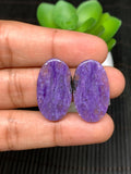 Charoite Cabochon •  Code C25- C28  • AAA Quality •  Natural Charoite Pair Cabs •  Charoite Cabochon
