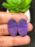 Charoite Cabochon •  Code C29- C32  • AAA Quality •  Natural Charoite Pair Cabs •  Charoite Cabochon