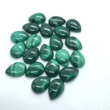 Malachite Pear Cabochon 13x18mm Size - Pack of 2 Pcs - AAA Quality - Malachite Pear cabochons - Malachite Cabs