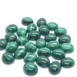 Malachite Cabochon 8X10 mm Size - Pack of 6 Pcs - AAA Quality - Malachite Oval cabochons - Malachite Cabs