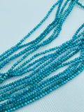 2MM Natural Turquoise Round Beads , 100 % Genuine Stone , Length in 15 Inch , American Turquoise Round Beads