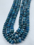 8 MM Neon Apatite faceted Roundel, length 15.5 inch ,faceted roundel beads, dark neon Apatite