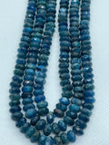 8 MM Neon Apatite faceted Roundel, length 15.5 inch ,faceted roundel beads, dark neon Apatite