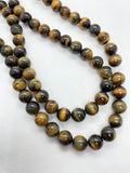 10 MM Tiger Eye Round Beads ,Tiger Eye good Quality, Length is 16 inch