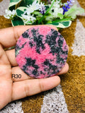 Rhodonite Cabochon • Code R30 • 56 mm Size Weight 31 gm -  AAA Quality •  Natural Rhodonite Cabs • Rhodonite Pendant