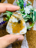 Dendritic Moss Agate Cabochon • Code D1- D2 • AAA Quality •  Natural Dendritic Moss Agate Cabs •  Moss Agate  Pendant