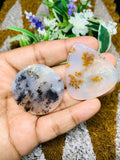 Dendritic Moss Agate Cabochon • Code D3-D4 • AAA Quality •  Natural Dendritic Moss Agate Cabs •  Moss Agate  Pendant