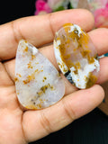 Dendritic Moss Agate Cabochon • Code D27- D28 • AAA Quality • Natural Dendritic Moss Agate Cabs • Moss Agate Pendant