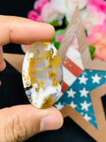 Dendritic Moss Agate Cabochon • Code D27- D28 • AAA Quality •  Natural Dendritic Moss Agate Cabs •  Moss Agate  Pendant