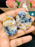 Dendritic Moss Agate Cabochon • Code D29- D30 • AAA Quality • Natural Dendritic Moss Agate Cabs • Moss Agate Pendant