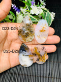 Dendritic Moss Agate Cabochon • Code D23- D26 • AAA Quality • Natural Dendritic Moss Agate Cabs • Moss Agate Pendant
