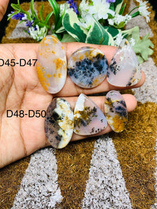 Dendritic Moss Agate Cabochon • Code D45- D50 • AAA Quality •  Natural Dendritic Moss Agate Cabs •  Moss Agate  Pendant