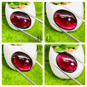 Garnet Cabochons 22x16 mm size • Code A1- A4 • Big Garnet Cabs  • AAA Quality • Garnet Oval Cabs • Garnet Loose Stone