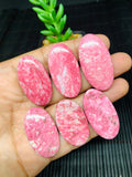 Thulite Cabochon • Code A9-A14 • AAA Quality • Natural Thulite Cabs • Thulite Pendant