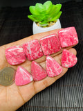 Thulite Cabochon • Code A41A/ A42A/ A43- A48 • AAA Quality • Natural Thulite Cabs • Thulite Pendant