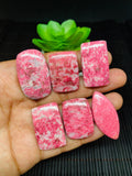 Thulite Cabochon • Code A55- A60 • AAA Quality • Natural Thulite Cabs • Thulite Pendant