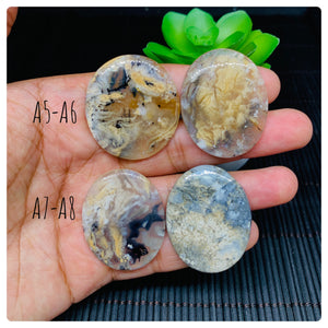 Dendritic Tiger Agate Cabochon • Code A5- A8 • AAA Quality • Natural Tiger Dendritic Agate Cabs • TIger Dendritic Agate Pendant