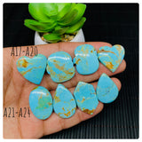 Kingman Turquoise Cabochon • Code A17- A24 • AAA Quality • Natural Turquoise Cabs • Kingman Turquoise Pendant