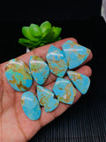 Kingman Turquoise Cabochon • Code A9- A16 • AAA Quality • Natural Turquoise Cabs • Kingman Turquoise Pendant