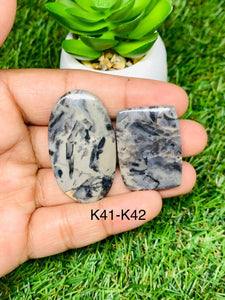 Kawanite Cabochon • Code K41-K42 • AAA Quality • Natural Kawanite Cabs • Kawanite Pendant