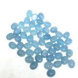 Aquamarine Cabochon 8x10 mm Pack of 2 Pcs - AAA Quality cabs- Natural Aquamarine Cabs