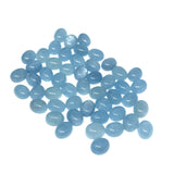 Aquamarine Cabochon 8x10 mm Pack of 2 Pcs - AAA Quality cabs- Natural Aquamarine Cabs