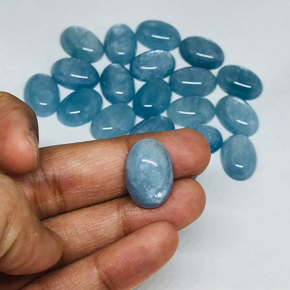 Aquamarine 12x16 MM Cabochon Pack of 1 Pcs - AAA Quality cabs- Natural Aquamarine Cabs