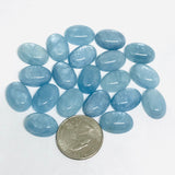 Aquamarine 10X14 MM Cabochon Pack of 2 Pcs - AAA Quality cabs- Natural Aquamarine Cabs