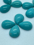 13X18MM Turquoise Pear Cabs- Quality AAA- gemstone cabs Pack of 1 pc 100% natural turquoise- Turquoise Pear Cabochon