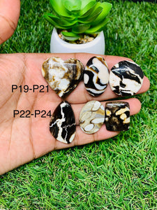 Peanut Wood Jasper Cabochon • Code P19-P24 • AAA Quality • Natural Peanut Wood Jasper Cabs • Jasper Pendant • Perfect for Jewelry Making