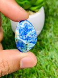 Azurite Turquoise Cabochon • Code A29-A34 • AAA Quality • Natural Azurite Cabs • Azurite Turquoise Pendant