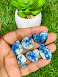 Azurite Turquoise Cabochon •  Code A35-A40 • AAA Quality •  Natural Azurite Cabs • Azurite Turquoise Pendant